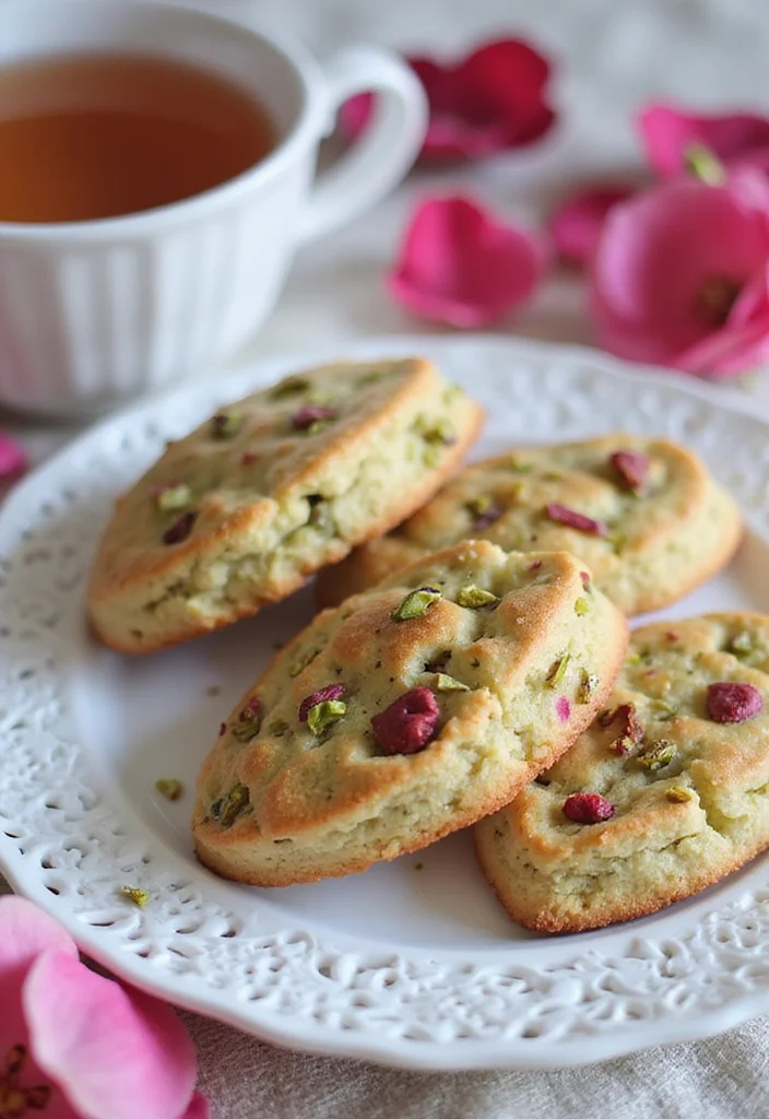 10 Cottagecore Baking Recipes With Cozy Vintage Vibes - 4. Rose Petal and Pistachio Biscotti