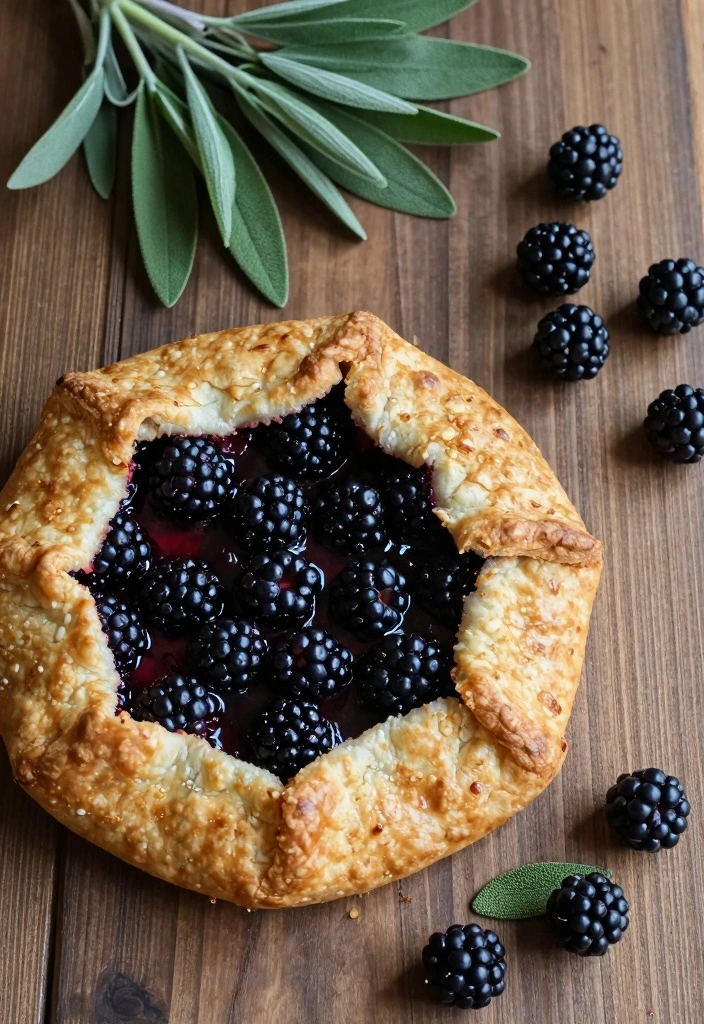 10 Cottagecore Baking Recipes With Cozy Vintage Vibes - 5. Blackberry and Sage Galette
