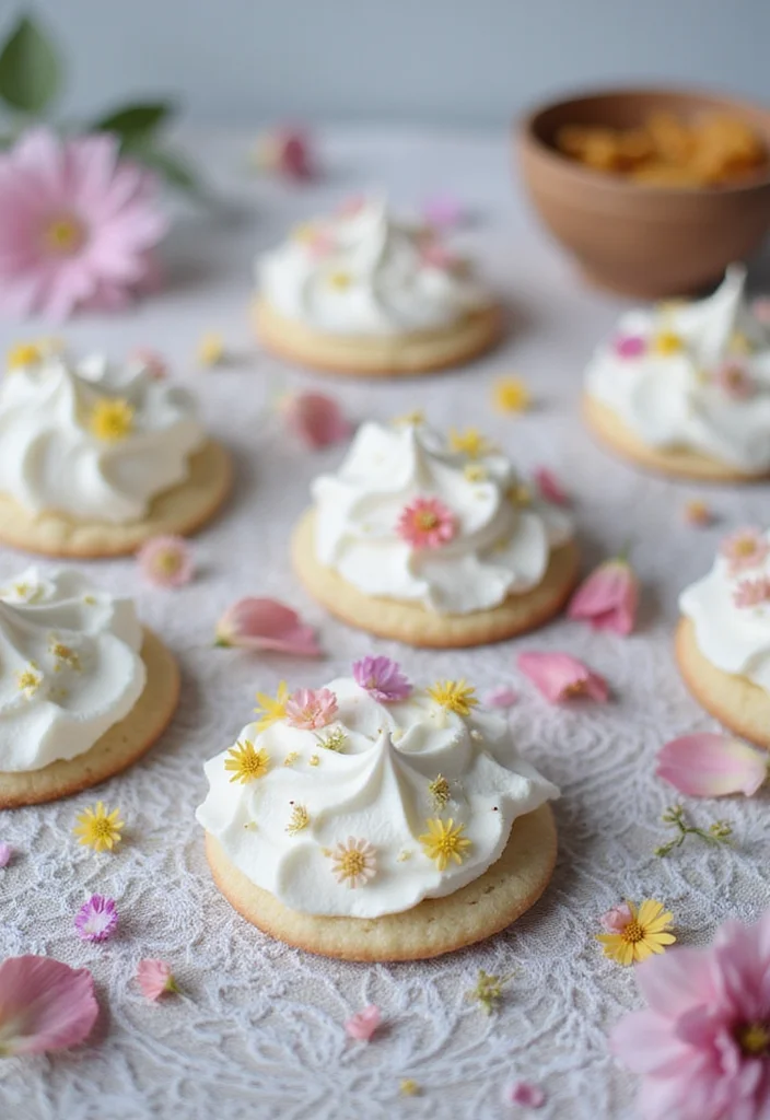10 Cottagecore Baking Recipes With Cozy Vintage Vibes - 7. Wildflower Meringue Cookies