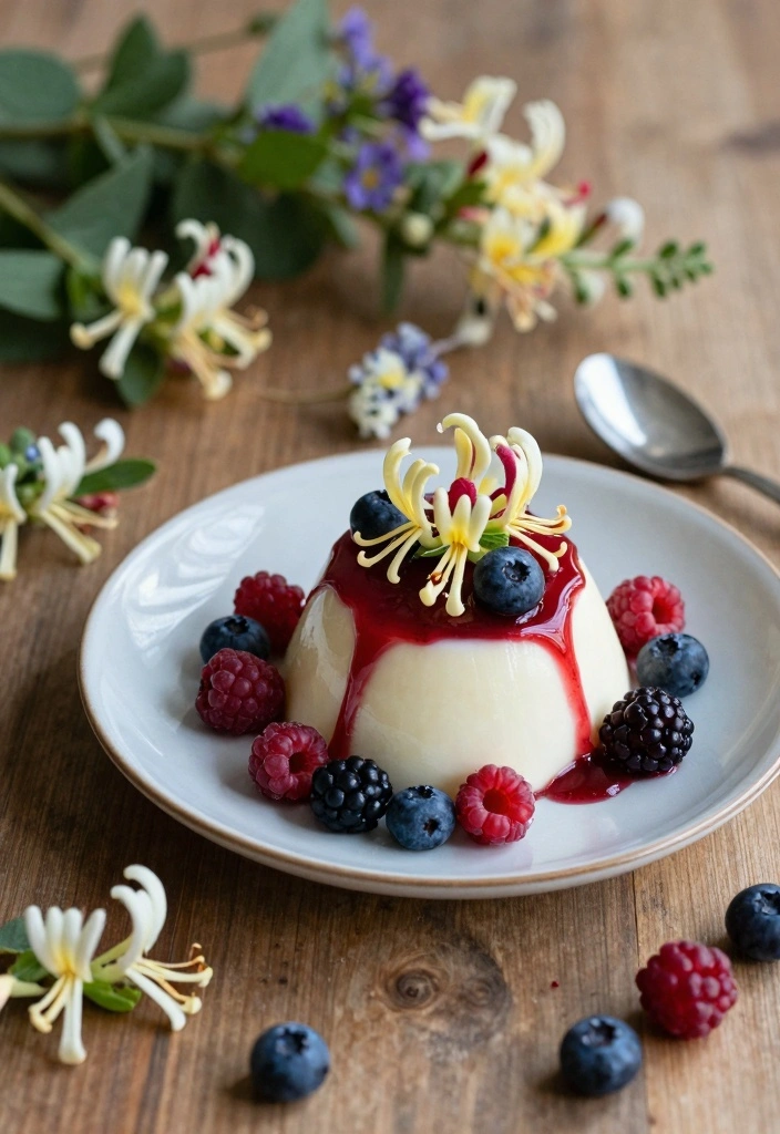 10 Cottagecore Baking Recipes With Cozy Vintage Vibes - 9. Honeysuckle Panna Cotta