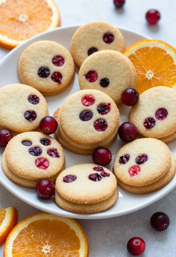 10 Cranberry Cookie Recipes for Bright Tart Flavor - 5. Cranberry Citrus Shortbread Cookies