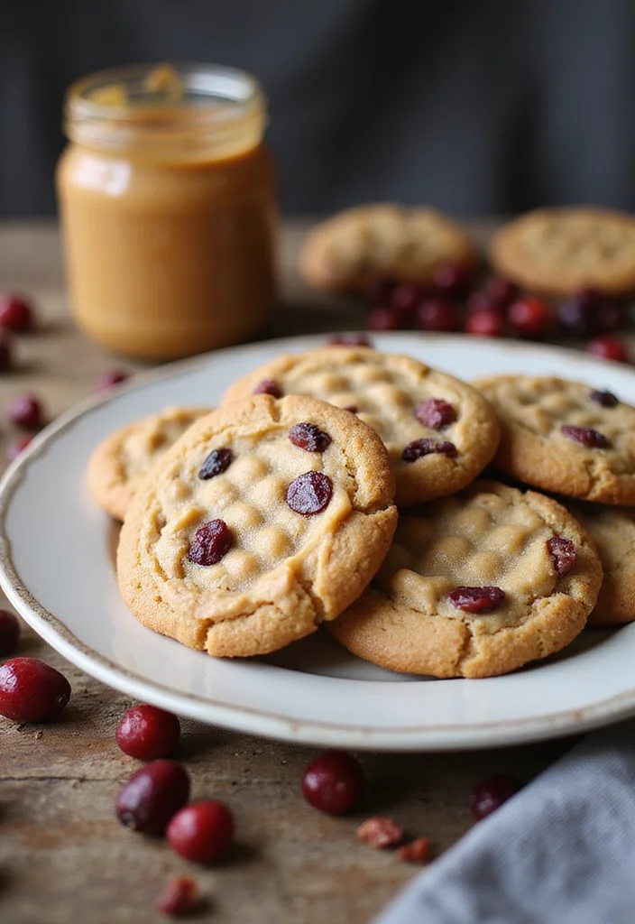 10 Cranberry Cookie Recipes for Bright Tart Flavor - 7. Cranberry Peanut Butter Cookies