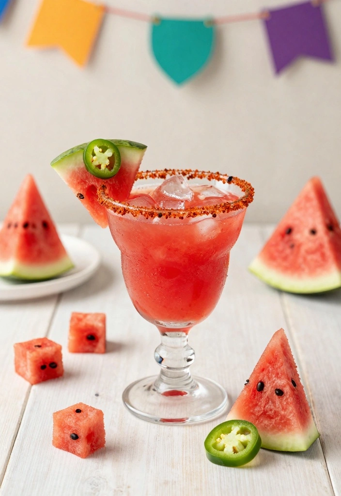 10 Fun Cocktail Recipes for Creative Weekend Mixing - 2. Spicy Watermelon Margarita