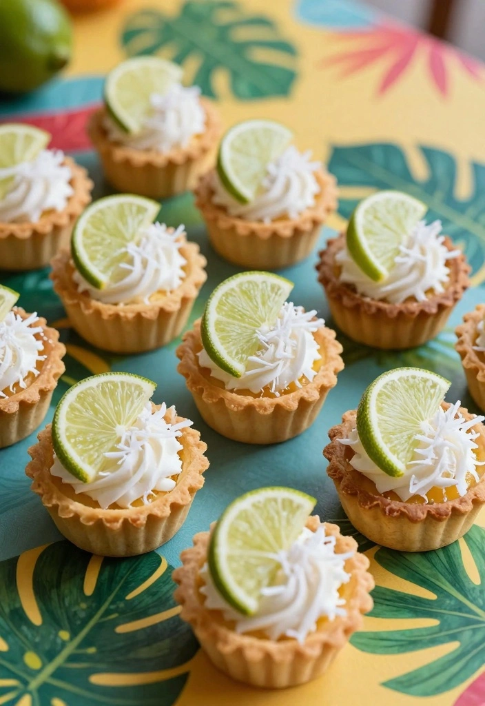 10 Mini Tart Dessert Recipes for Quick Elegant Treats - 8. Coconut Lime Mini Tarts
