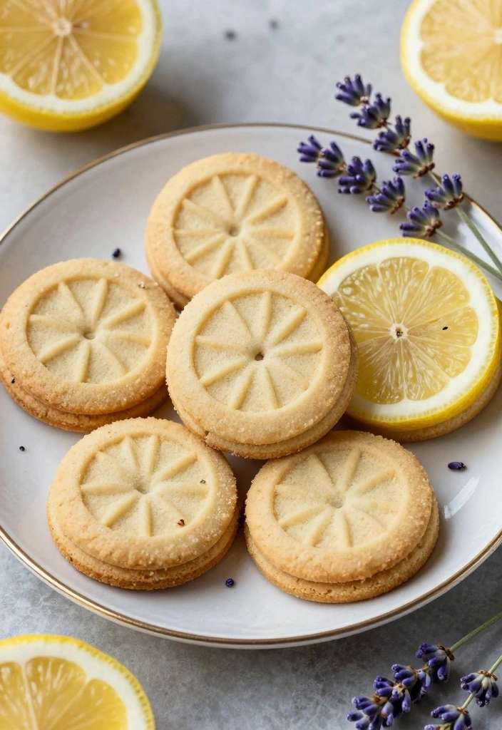 10 Valentine Cookie Recipes for Cute Fun Treats - 10. Lemon Lavender Shortbread Cookies