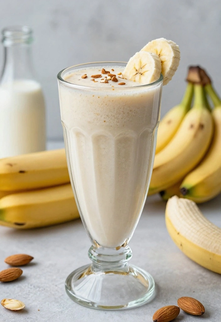 12 Banana Baking Recipes for Soft Sweet Everyday Treats - 9. Banana Almond Smoothie