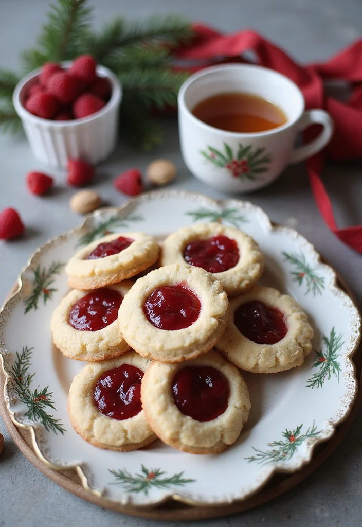 12 Best Christmas Cookie Recipes for Festive Sweet Baking - 8. Raspberry Almond Thumbprint Cookies