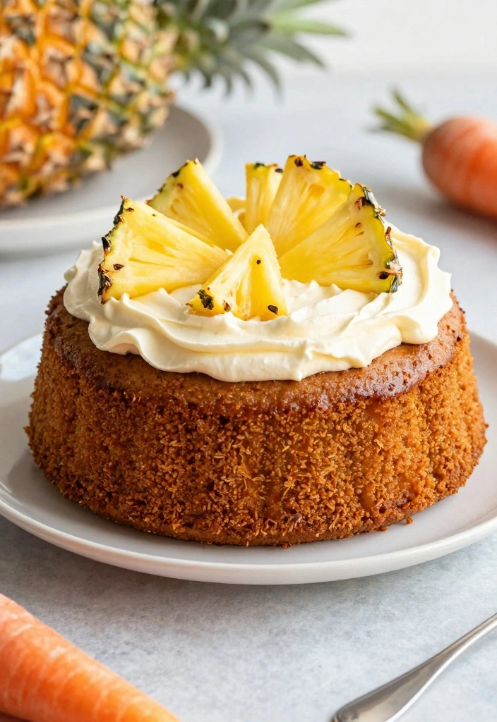 12 Best Summer Cake Recipes for Light Fresh Flavor - 11. Healthy Carrot Cake with Pineapple