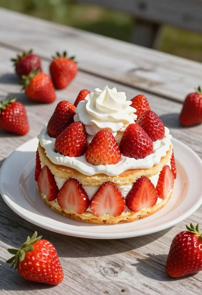 12 Best Summer Cake Recipes for Light Fresh Flavor - 2. Strawberry Shortcake with Whipped Cream