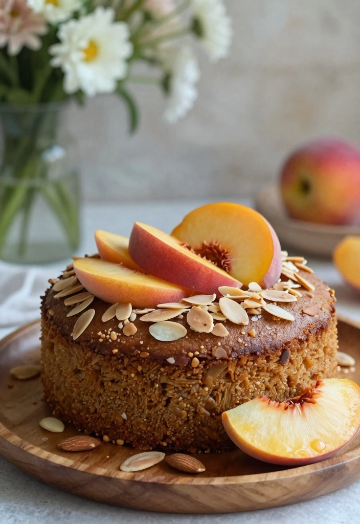 12 Best Summer Cake Recipes for Light Fresh Flavor - 3. Peach Almond Cake