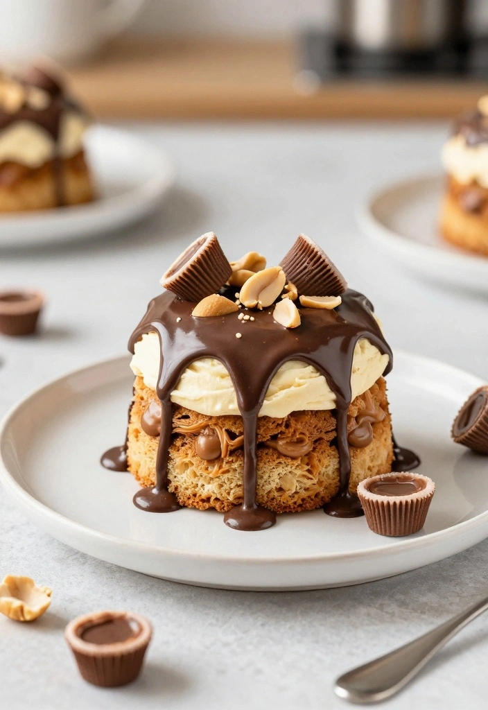 12 Bread Pudding Dessert Recipes for Warm Comforting Sweets - 7. Peanut Butter Cup Bread Pudding