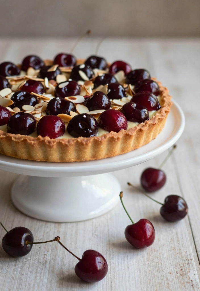 12 Cherry Dessert Recipes for Bright Sweet Flavor - 3. Cherry Almond Tart