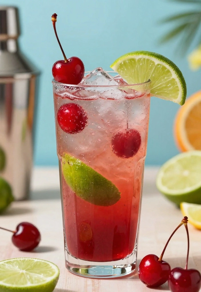 12 Easy Cocktail Recipes for Simple Refreshing Drinks - 12. Cherry Limeade Cooler