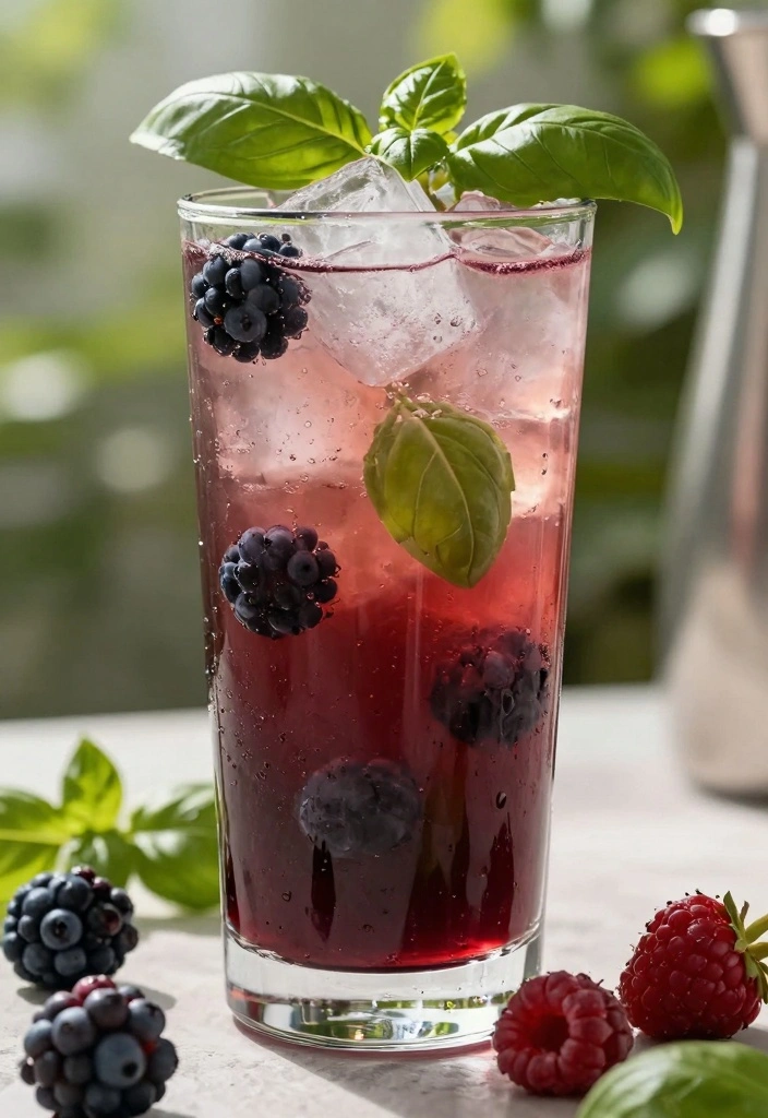 12 Easy Cocktail Recipes for Simple Refreshing Drinks - 2. Berry Basil Fizz