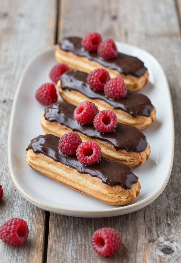 12 French Dessert Recipes for Elegant Simple Baking - 4. Raspberry Éclairs