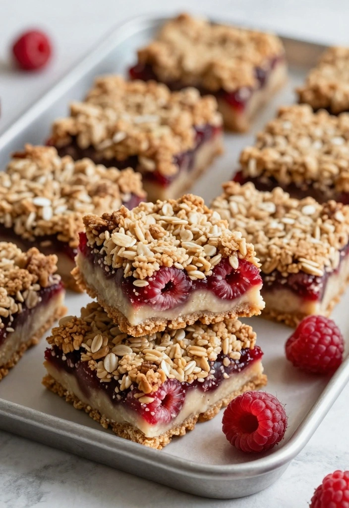 12 Oat Baking Recipes for Wholesome Easy Snacks - 9. Raspberry Oat Crumble Bars