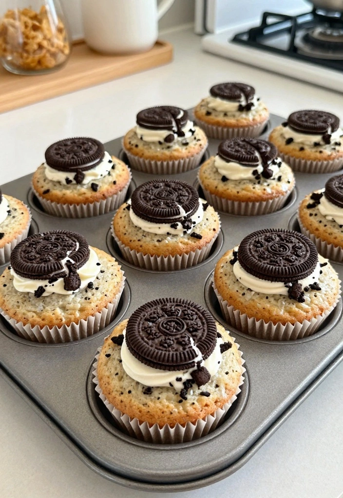 12 Oreo Dessert Recipes for Fun Creamy Treats - 10. Oreo Muffins