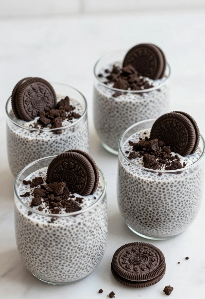 12 Oreo Dessert Recipes for Fun Creamy Treats - 12. Oreo Chia Pudding