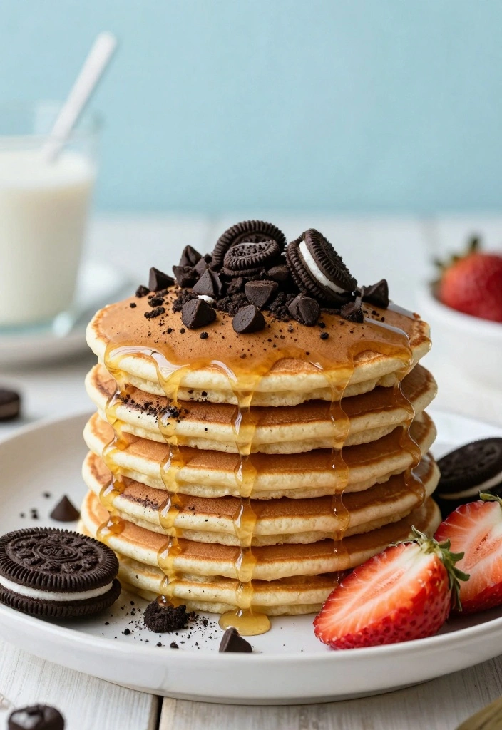 12 Oreo Dessert Recipes for Fun Creamy Treats - 7. Oreo Pancakes