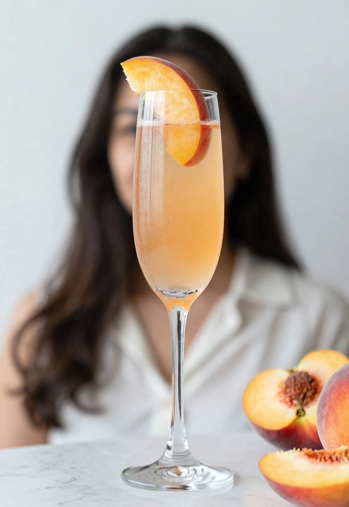 12 Vodka Cocktail Recipes for Bright Smooth Sips - 6. Peach Vodka Bellini