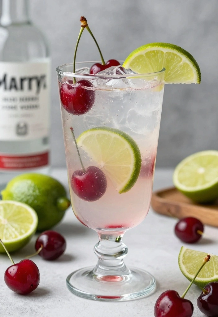 12 Vodka Cocktail Recipes for Bright Smooth Sips - 9. Cherry Vodka Limeade