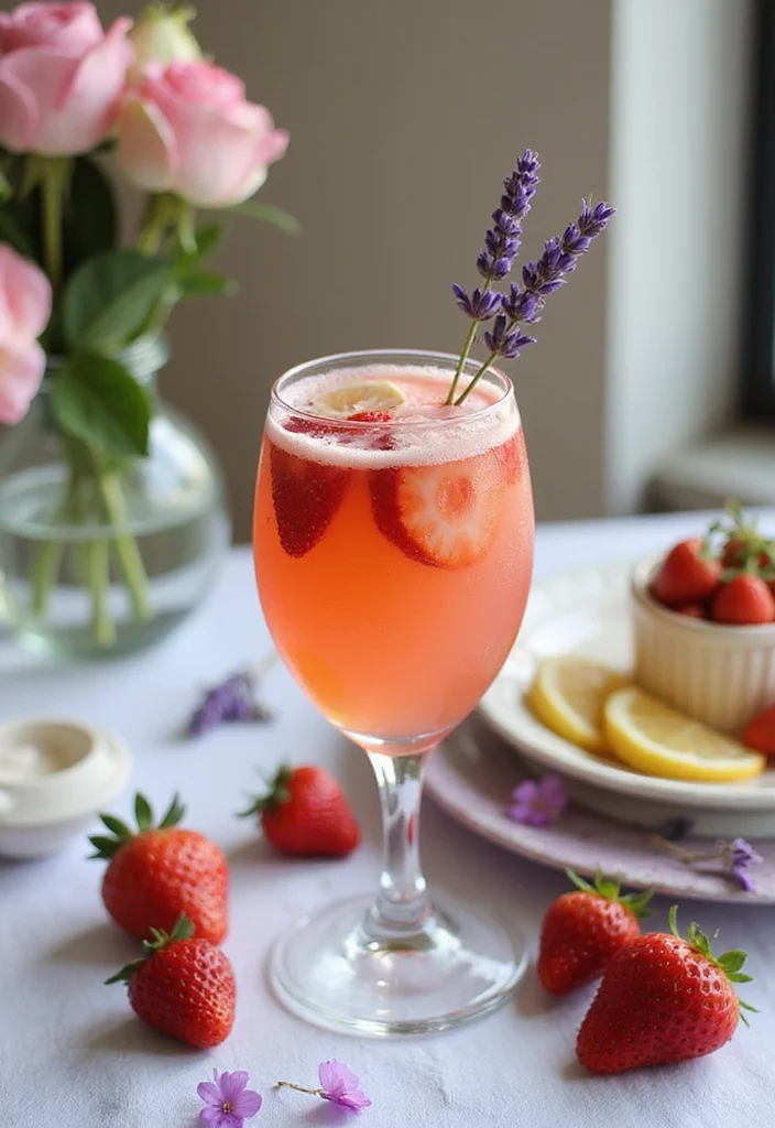 14 Summer Cocktail Recipes for Cool Refreshing Drinks - 11. Strawberry Lavender Lemonade
