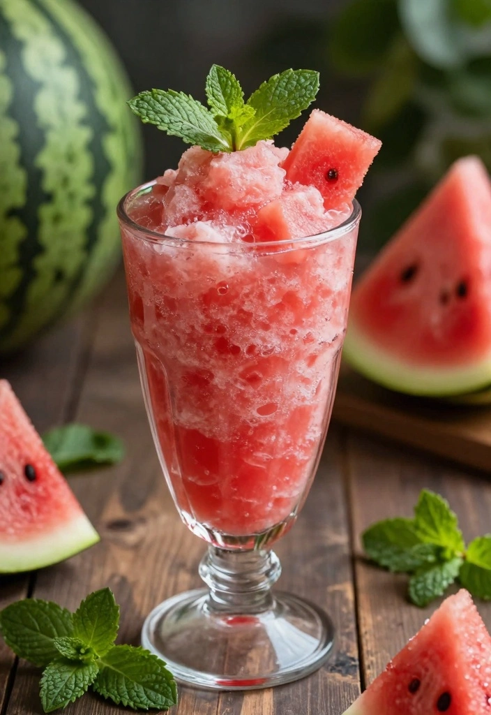 14 Summer Cocktail Recipes for Cool Refreshing Drinks - 3. Watermelon Mint Slush