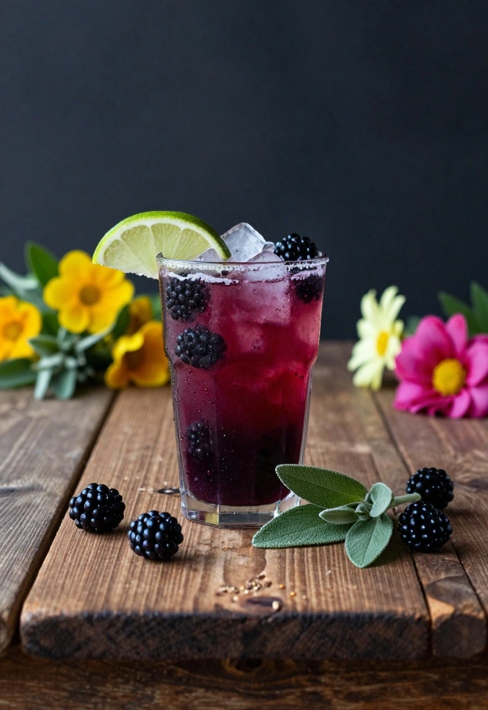14 Summer Cocktail Recipes for Cool Refreshing Drinks - 8. Blackberry Sage Margarita