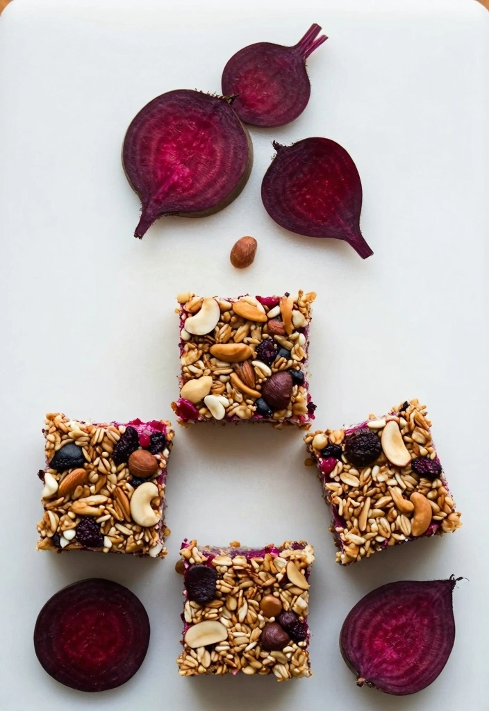 9 Beet Baking Recipes for Colorful Nutritious Treats - 7. Beetroot Granola Bars