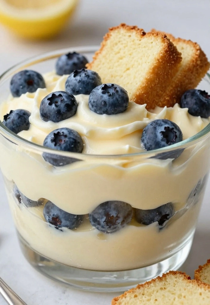 9 Pound Cake Trifle Recipes for Easy Layered Treats - 5. Lemon Blueberry Pound Cake Trifle