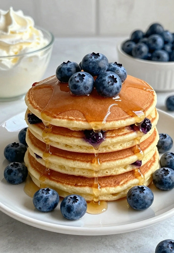 9 Three Ingredient Cake Mix Recipes for Quick Easy Baking - 8. Blueberry Cake Mix Pancakes