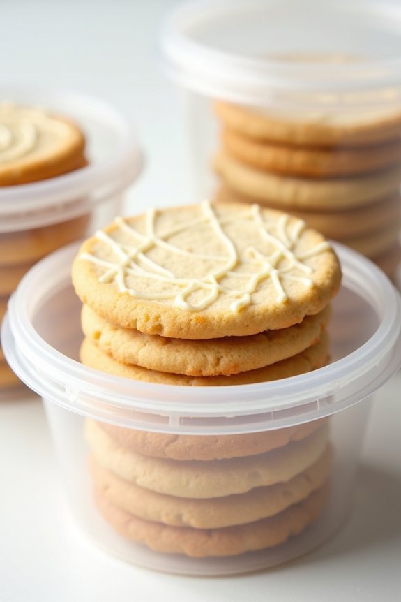 airtight parchment separated sugar cookies