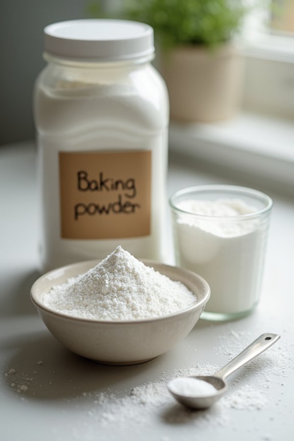 baking powder creates fluffy rise