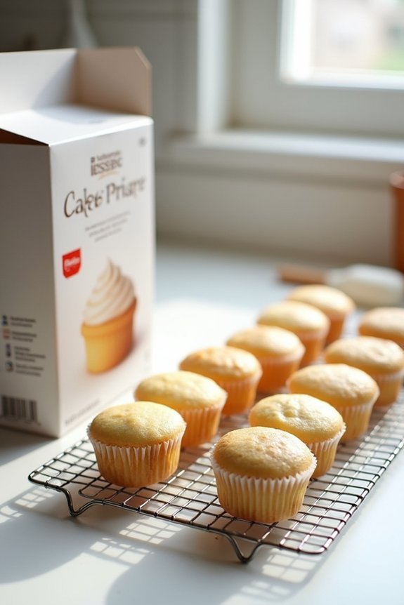 How Many Cupcakes Will a Box of Cake Mix Make? 1 box cake yields twenty four cupcakes_uniform batter filling to two thirds