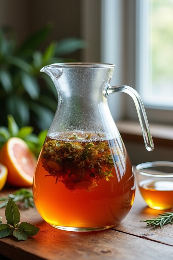 citrus herbs honey balanced tea