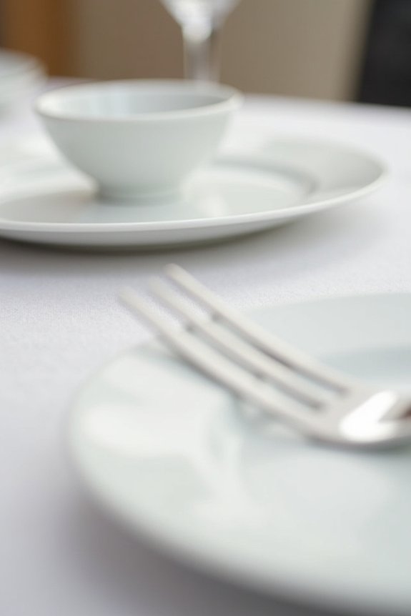 dessert fork above plate edge