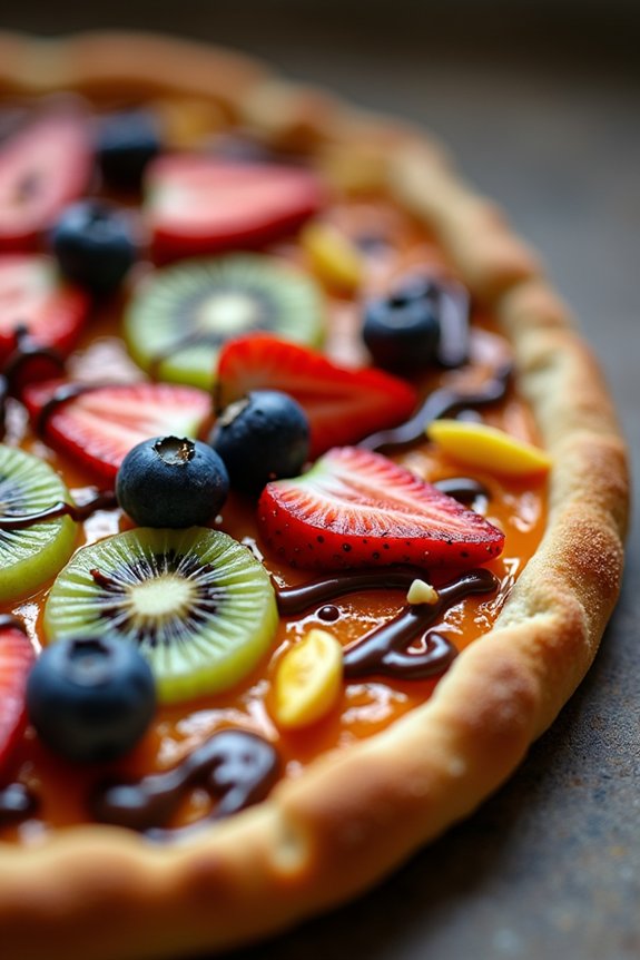 dessert pizzas with fruit toppings