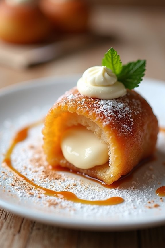 fried cheesecake wrapped burrito style
