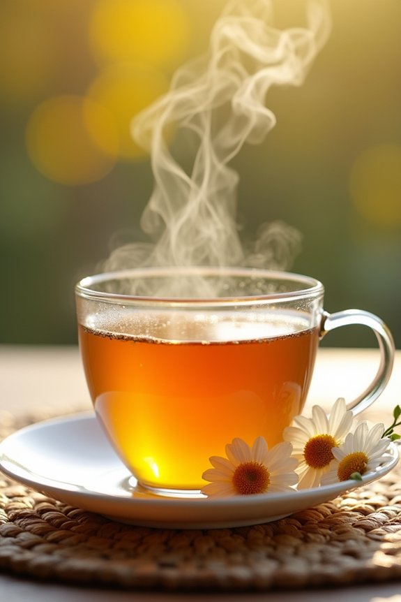 hot chamomile with subtle honey undertone