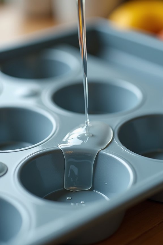 light coating prevents sticking in delicate molds