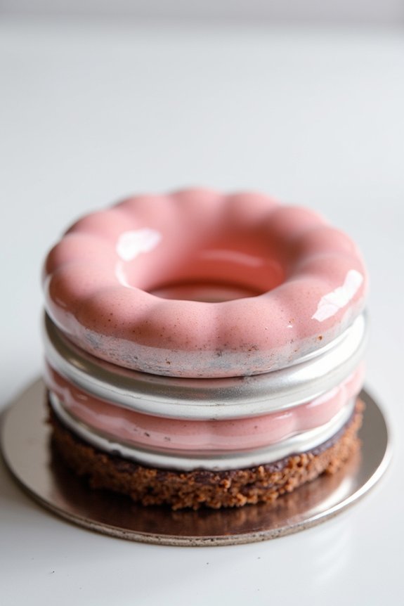 line rings mousse and ganache