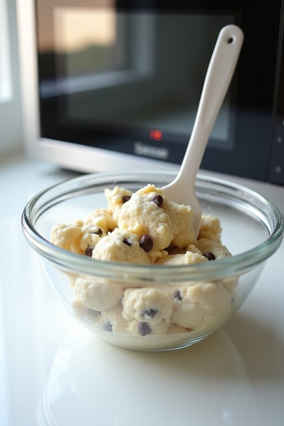 microwave cookie dough timing
