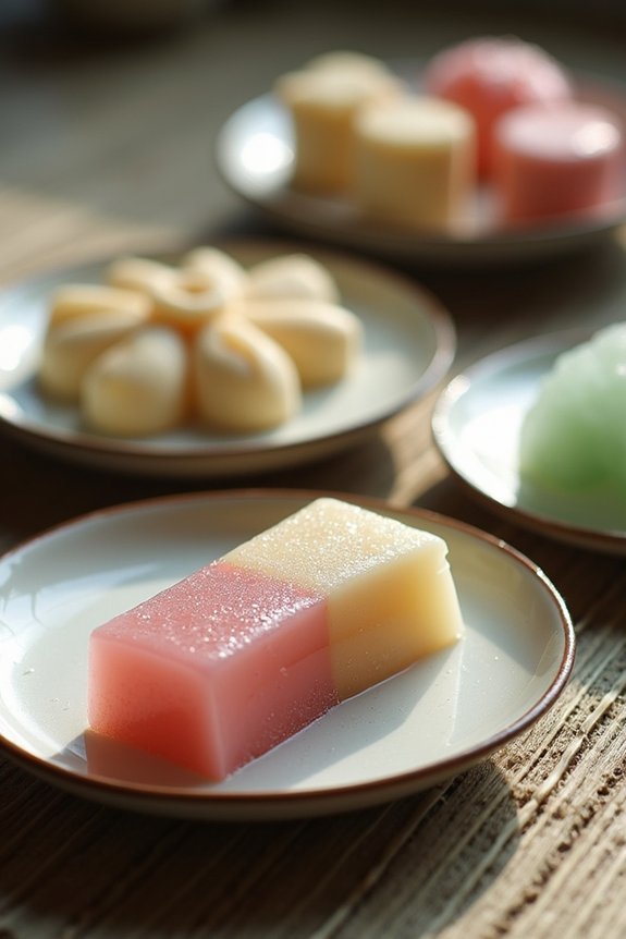 seasonal maple leaf wagashi delights
