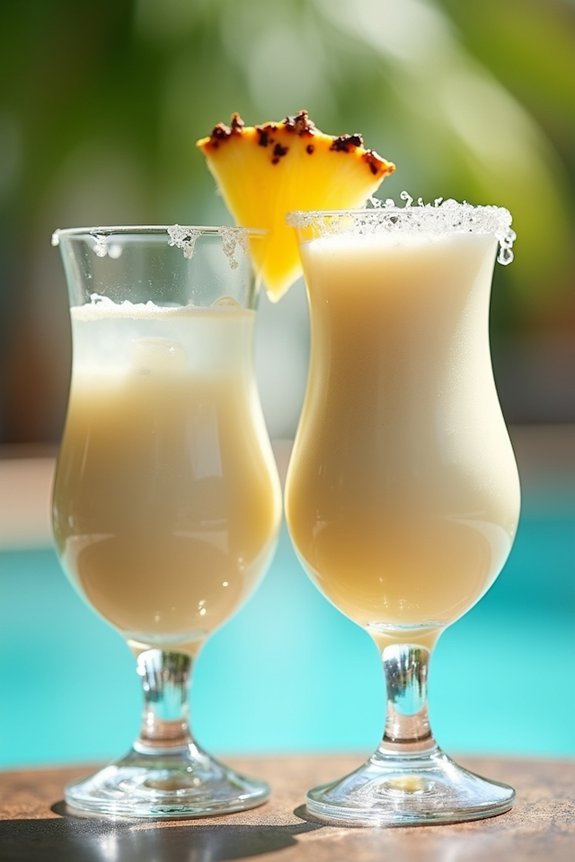 small vs large pina colada calories