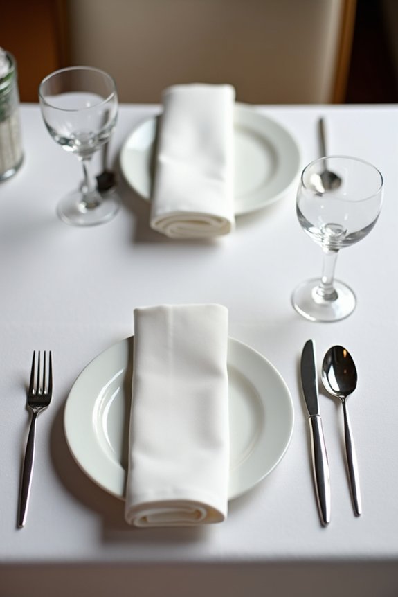 three options for dessert fork placement