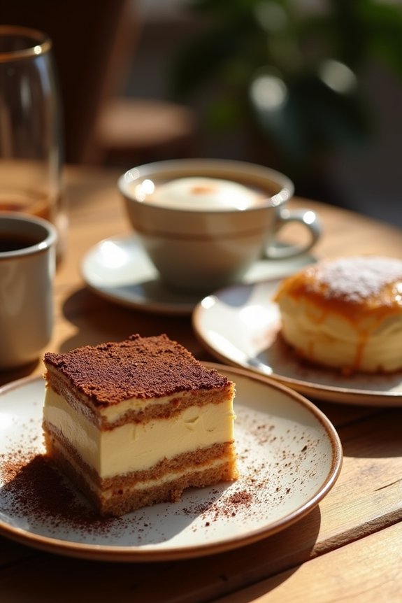 tiramisu cannoli gelato pairing