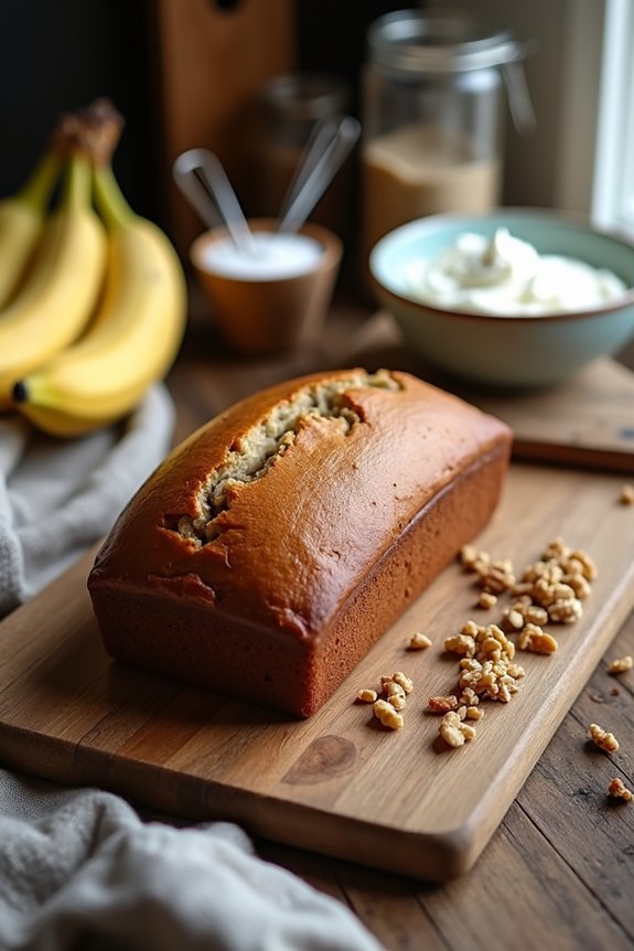 How to Make Banana Bread Without Baking Soda 3 very ripe bananas eggs brown sugar self rising flour