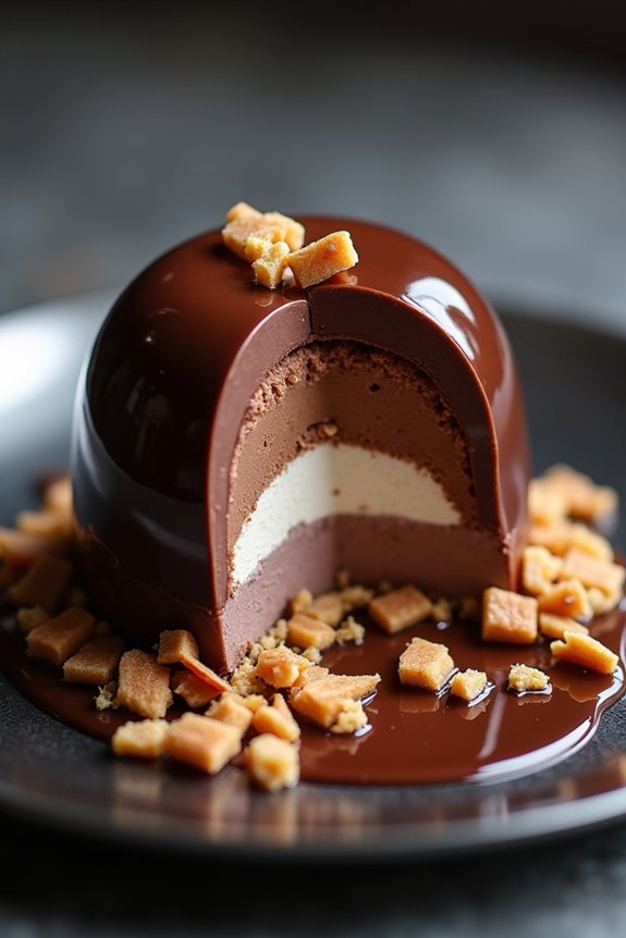 whipped ganache with p te bombe